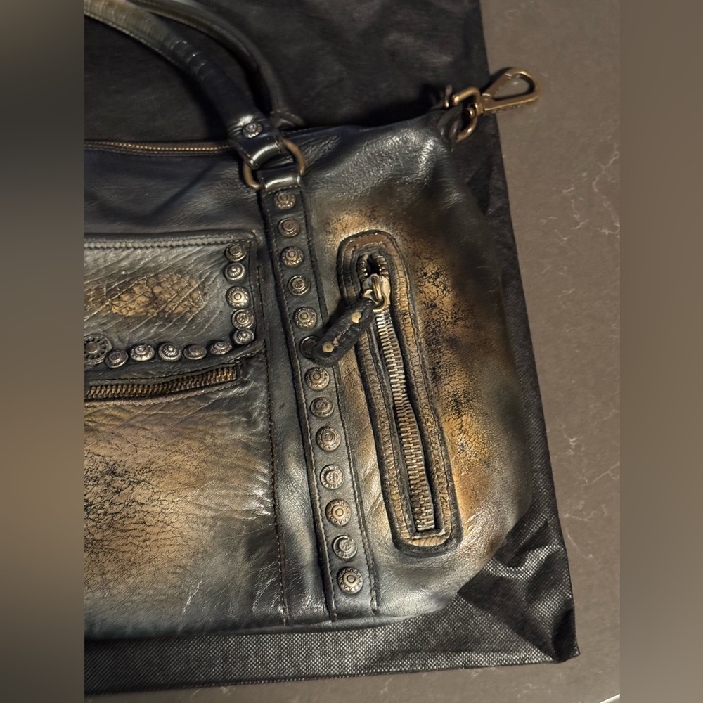 Bayside84 Motorcycle Studded Bag - Black Vintage - Picture 11 of 16